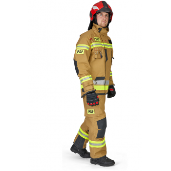 Ubranie bojowe 2 cz. FIRE MAX SF - piaskowy NOMEX NXT (CNBOP) + napisy OPZ